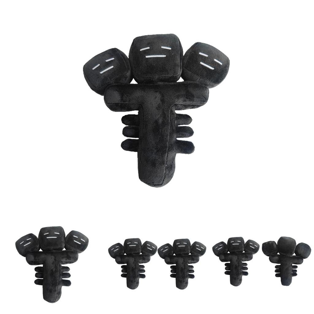 Game Black Three-headed Monster Plush Stuffed Toy Perfect Children's Gift And Room Decoration