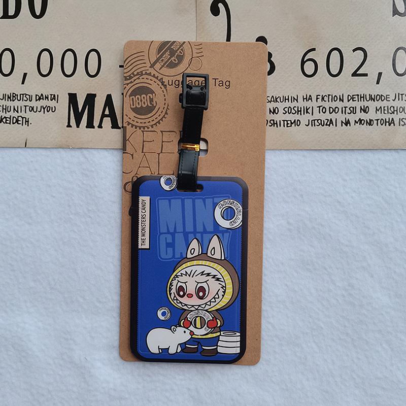 Cartoon  Labubu Travel Luggage Tags Cute Suitcase Hangings Decoration Portable Luggage Consignment Identification Tags