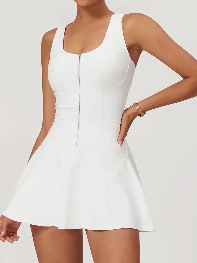 Nude Anti-exposure Bottoming Sports Dress For Women Summer New Outdoor Running Fitness Tennis Skirt