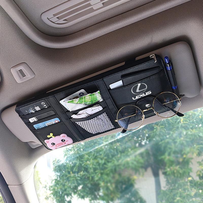 Car Sun Visor Point Type Multi-function Storage Bag Car Accessories For Lexus IS250 IS200 CT200h GS300 LS430 RX450h LX570 IS300