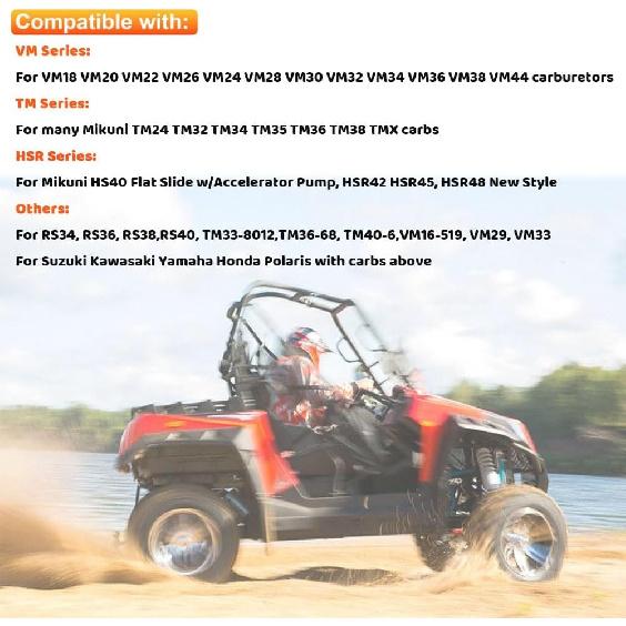 42 Pcs Carburetor Jet Kit For Mikuni Main & Pilot Slow Jet N100.604 VM28/486 VM4/042 VM22/210 Replaces TM33-8012 TM36-68 TM40-6