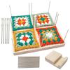 ABBY-1 SET Knitting Blocking Board Crochet Blocking Boards For Knitting With Rod Pins And Needles