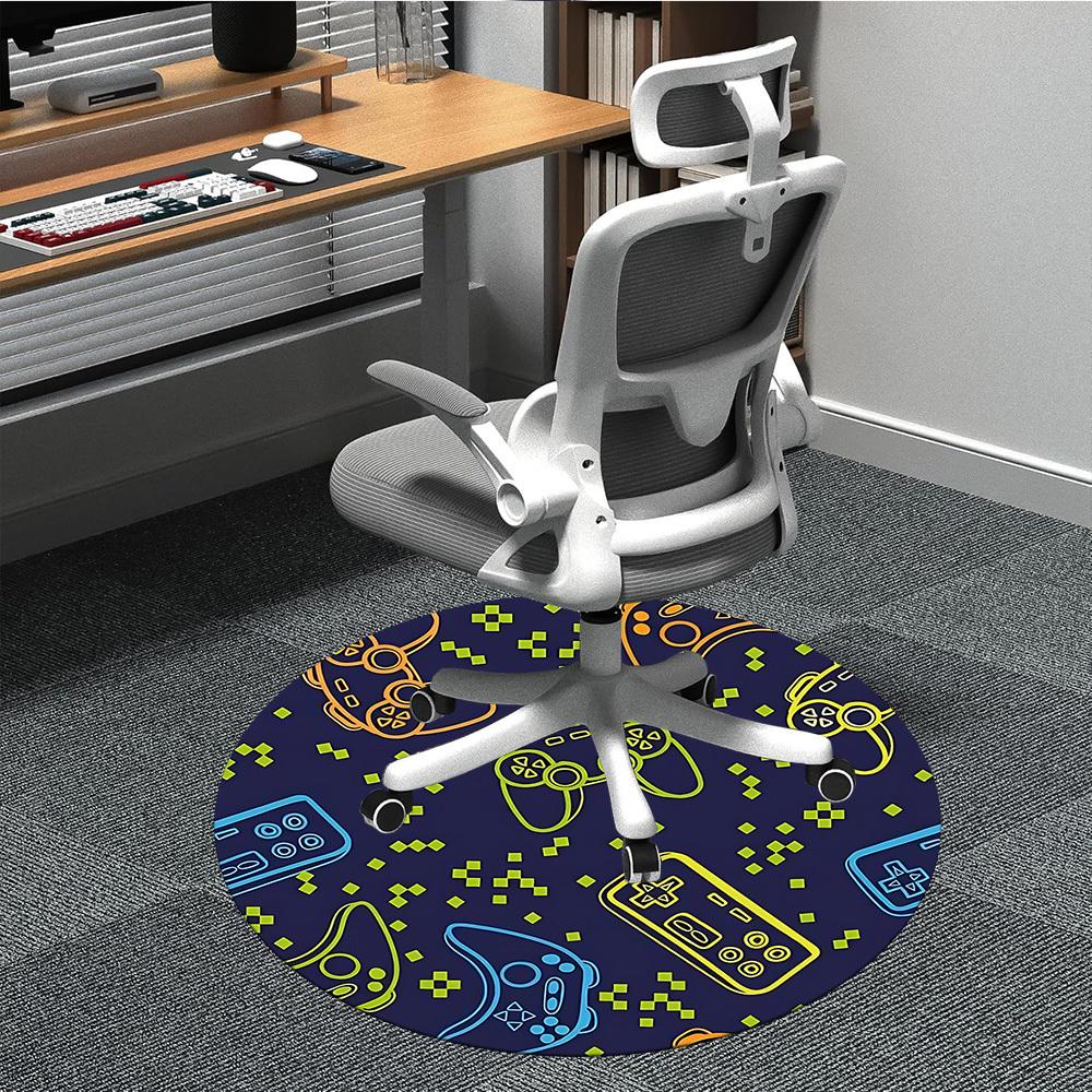 

1pc Gamer Pattern Chair Carpet for Office, Non-slip, Soft and Durable Office Rug for Interior Decoration, Perfect for Office yy260313061 80cm by 80cm