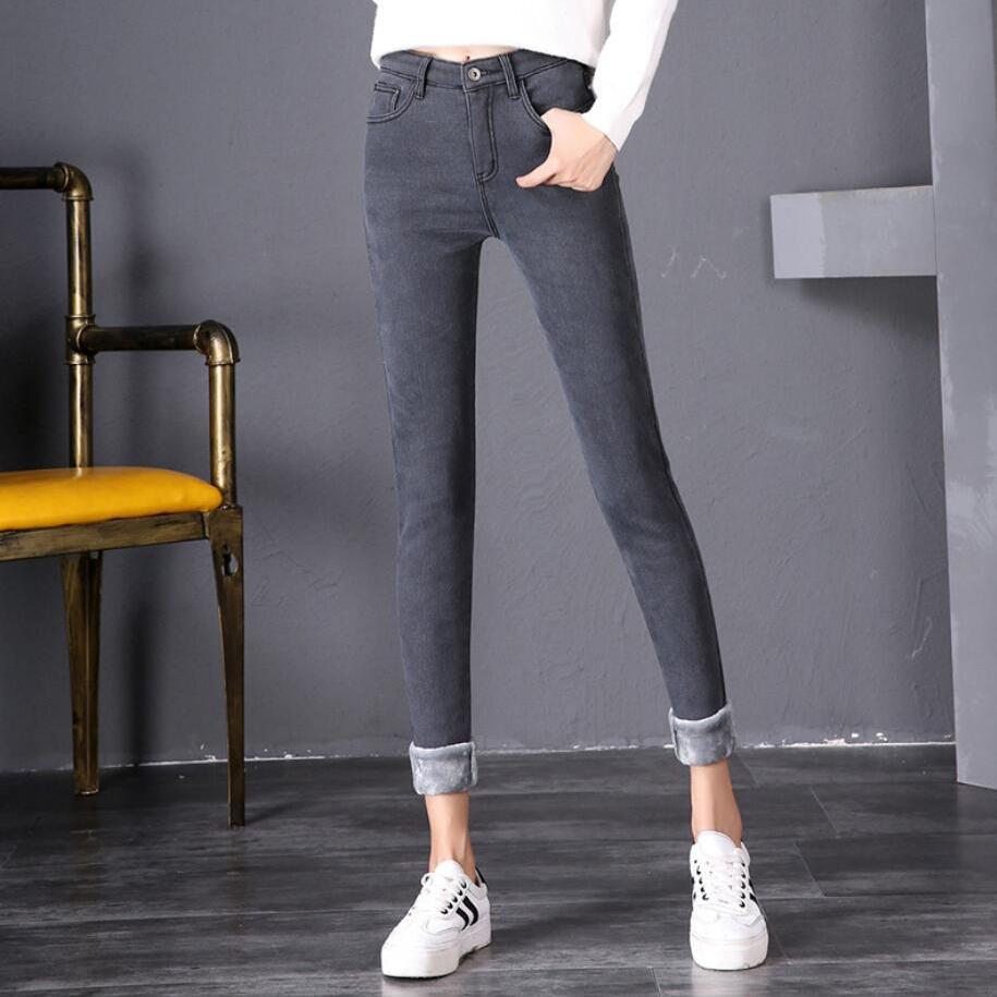 Mujer Cintura Alta Térmica Plus Terciopelo Espesar cálidos Jeans de  invierno Forro polar Forrado Pantalón vaquero Pantalones elásticos Skinny  comprar a buen precio — entrega gratuita, reseñas reales con fotos — Joom