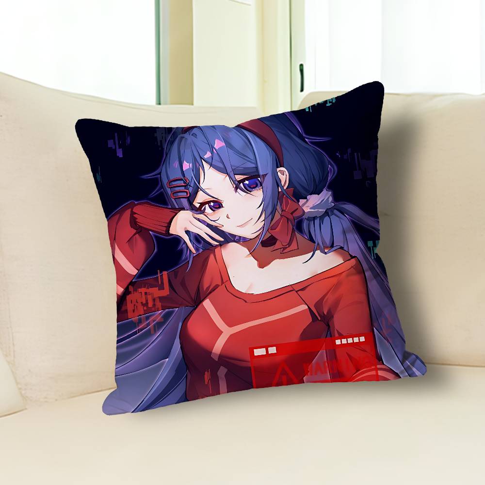 M-MiSide Cute Girl M-Mita Pillow Case Modern Home Decorative Cozy Plush Pillowcase For Living Room Bedroom Sofa