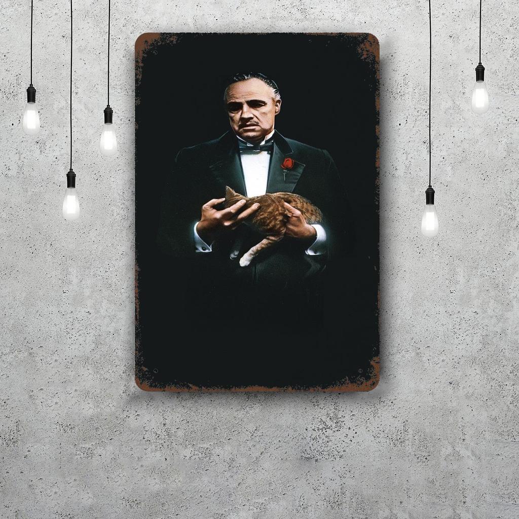 Corleone al pacino Kovové cedule nástěnná dekorace Vintage plechové cedule Kapitán kovový plakát Dekorace pro Bar Pub Klub Nástěnná dekorace