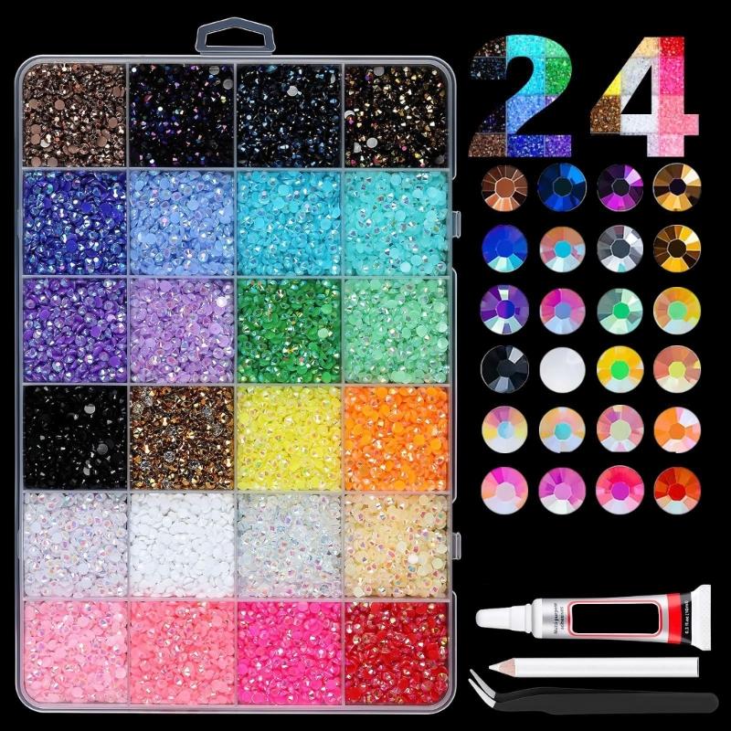Premium Resin Nail Art Gems Pearls Style Flat Back Rhinestones For Professional Or Home Manicure Flatback Gems
