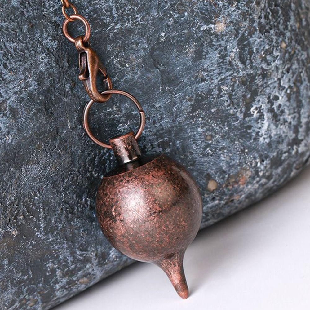 Reiki Metal Pendulum for Dowsing Divination Pendulums Brass Copper Ball Cone Pointed Healing Spiritual Pendant Jewelry Tool 2026