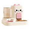 Кормушка для кошек и собак Диспенсер для воды 1,8 л Кормушка для еды 0,8 л Диспенсер для воды с герметичной крышкой Не содержит БФА Миска-кормушка для мелких питомцев для кошек и маленьких собак