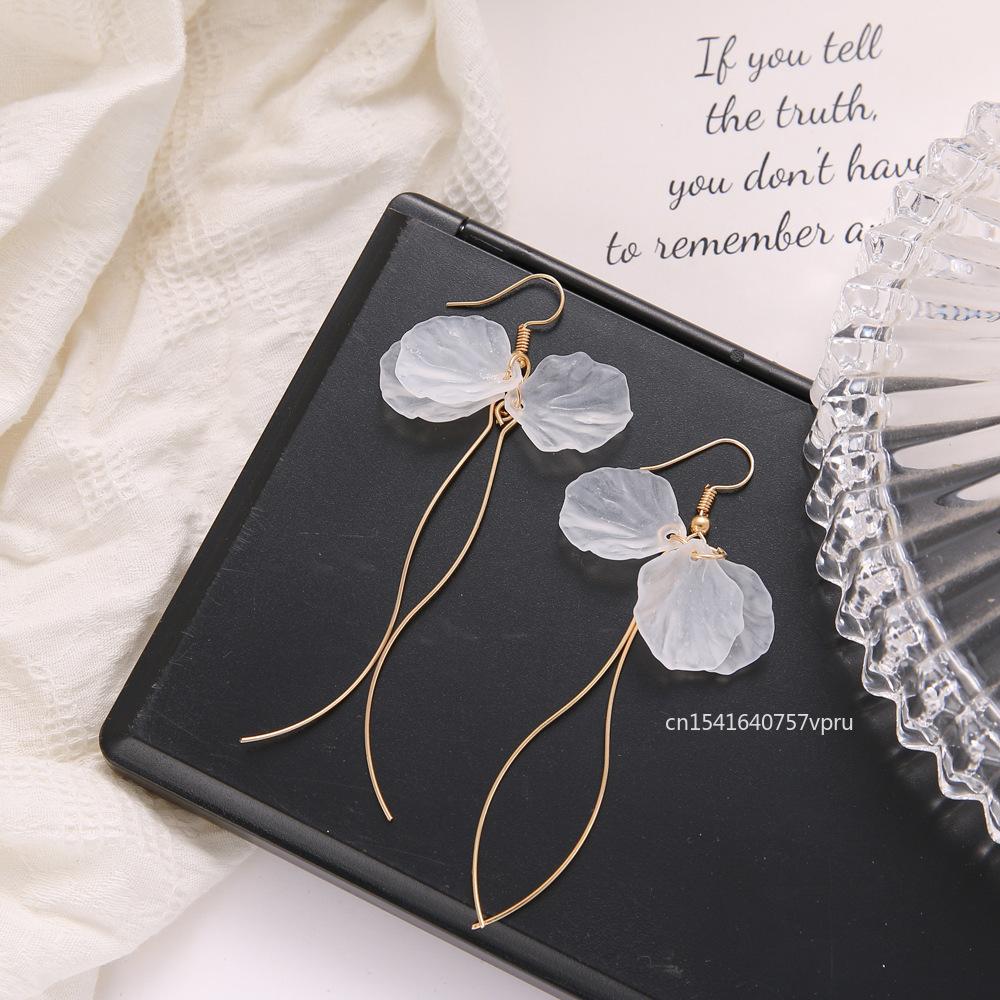 Bohemia Flower Earrings Women Fashion Long Hanging Earrings Crystal Female Wedding Earings Party Jewelry