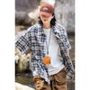 Retro Plaid Shirt Men'S Short Sleeved Trendy Casual Versatile Shirt Hong Kong Style Spring And Autumn Hooligan Handsome Inch Jacket
