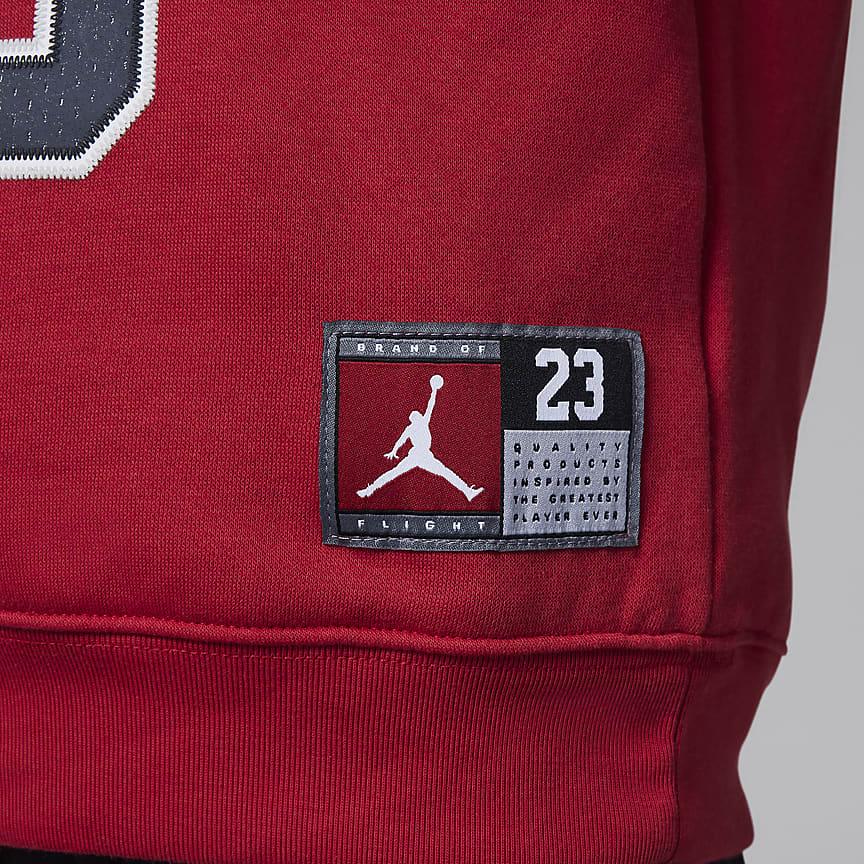 Jordan Casual Hooded Fleece Pullover Sweatshirt Kids Tops Red FV3207-687