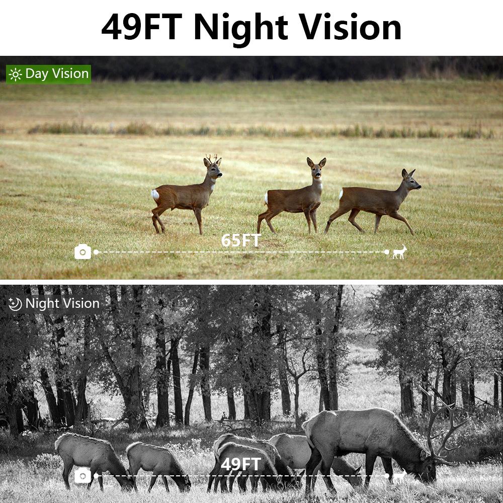 WiFi 8K HD Infrared Outdoor Hunting Camera with Screen
