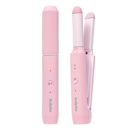 [Babyliss] Mini Portable Cordless USB-C 2-Way Hair Styler - Pink Blossom (BCD1030PIK)