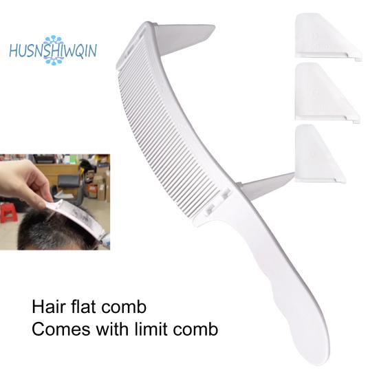 Gebogenes Friseurkamm-Set mit Halterungen, professionelles, verstellbares, hitzebeständiges Haarstyling-Werkzeug für Herren-Haarschneidemaschinen