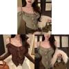 Lily Lace Off Shoulder Sweater With Ruffle Hem For Spring Casual Wear