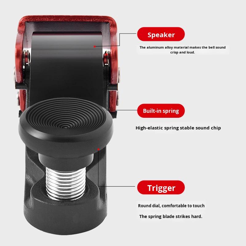 Mini Mountain Road Bicycle Bell Aluminum Alloy Durable General чёрный