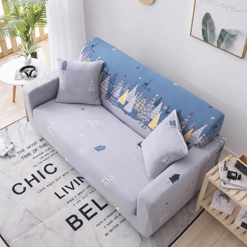 Vier Jahreszeiten Universal Nordischer Stil Druck All-Inclusive Elastischer Universalbezug Sofabezug