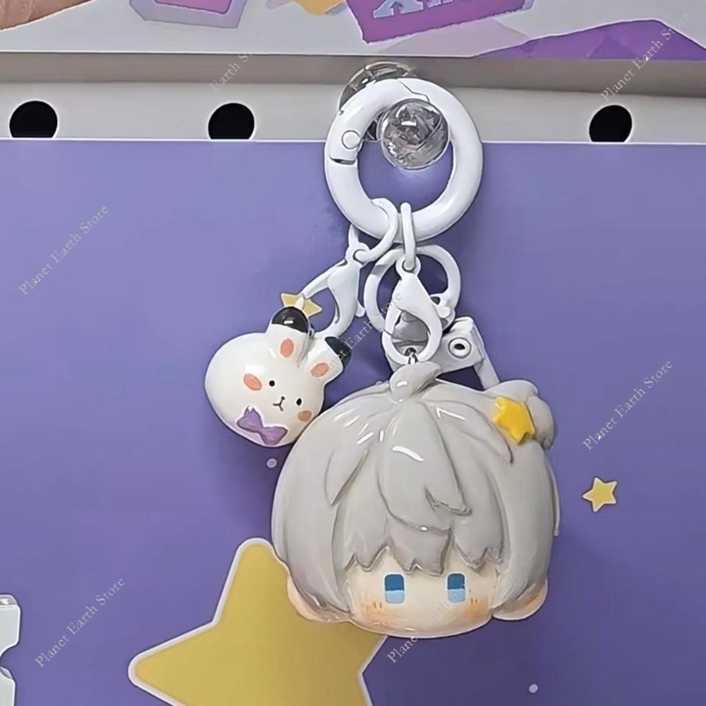 Love and Deepspace Resin Keychain Sylus Rafayel Zayne Xavier Caleb Anime Cartoon Cute Kawaii Keychain Bag Accessories Fans Gift