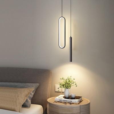 Modern Minimalist LED Pendant Light Chandelier For Bedroom Restaurant Living Room Black Hanging Lamps Home Decoration Led Lustre