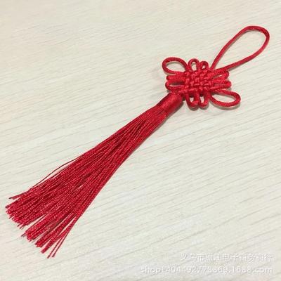 Nœud Chinois Rouge Suspendu Pompons Bonheur Ornements Chanceux Classique Décoration Printemps Festival Design Fait Main Voiture Maison Nouvel An