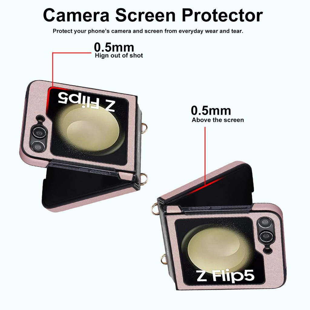 Handheld Seidenschal Armband Armband Kette Ledertasche für Samsung Galaxy Z Flip 6 5 4 3 5G Z Flip6 Z Flip5 Z Flip4 Z Flip3 Lanyard Schutzhülle