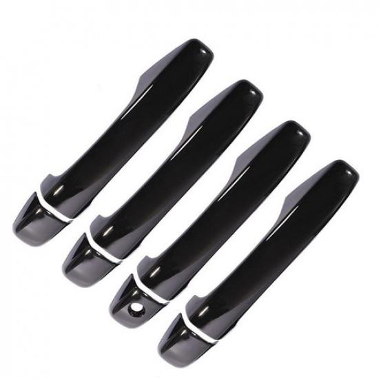 Gloss Black Door Handle Cover Trim Accessories Fit For 2011- Sienna