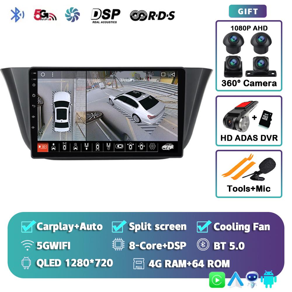 Android 14 Carplay Auto For Iveco Daily 2013 - 2018 2019 2020 2021 Car Radio Multimedia Player Stereo WiFi+4G BT 360 Camera DPS