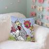 Cartoon TToms And JJerrys Case Plush Fabric Soft Pillowcase Double Sided Print Cushion Cover Household Gifts