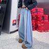 Jeans de Pierna Ancha Estilo Americano para Mujer, Cintura Alta, Corte Holgado, Pantalones Largos hasta el Suelo