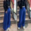 Women's Spring-Summer High-Waist Wide-Leg Pants | Stylish Straight-Leg Casual Athletic Tailored Trousers | Versatile Floor-Length Dress Pants