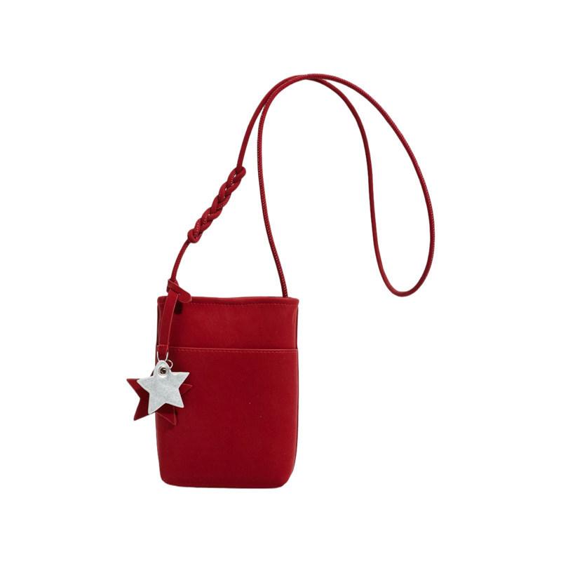2026New dopamine-style girl's phe bag, Korean-style mini crossbody bag, niche design versatile shoulder bag