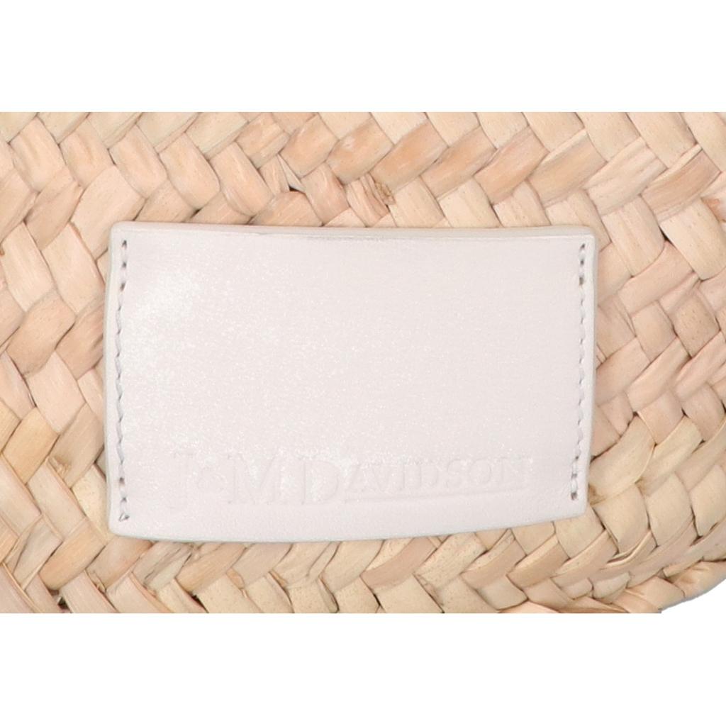 J&MDavidson BASKET M Raffia/Leather Basket Bag Tote Bag Natural / whiteUsed