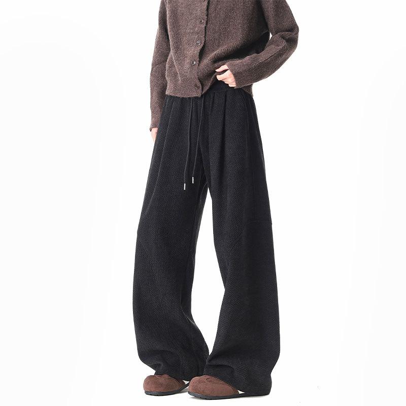 Spring new drape straight casual wide-leg pants high waist wide-leg thin loose trousers for men and women