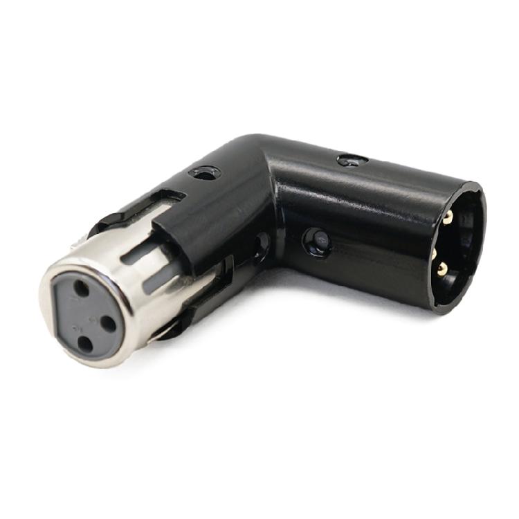 3Pin Male to Female L Shaped Auditory Adapter for Secure Connection in Conferences