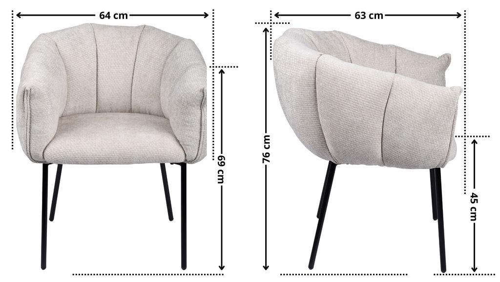 OTILO upholstered bar stool, gray fabric, 65
