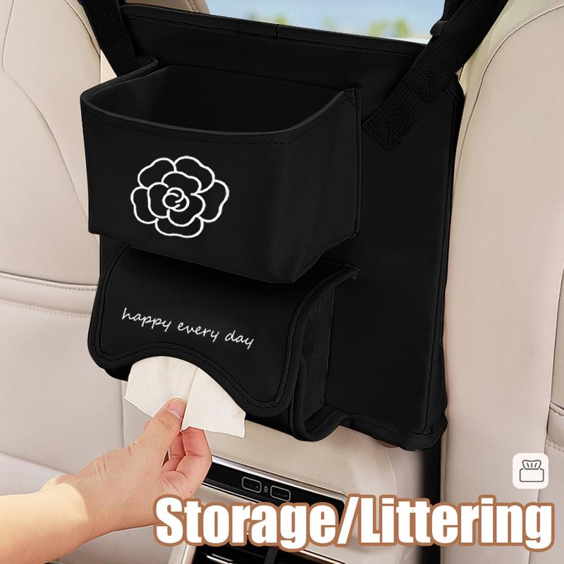 Between Seat Purse Holder Car Console Organizer Holder PU Leather Dog Pet Barrier Multifunctional Bag For Snack Phone Document