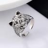 New Trendy and Domineering Retro Open Ring Men's and Women's Tiger Head Ring Jewelry