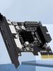 USB 3.0 PCI Express Expansion Card SATA 15Pin Power Port USB3.0 Hub 19pin/20Pin Front Panel PCI-e USB3.0 Hub Controller Adapter