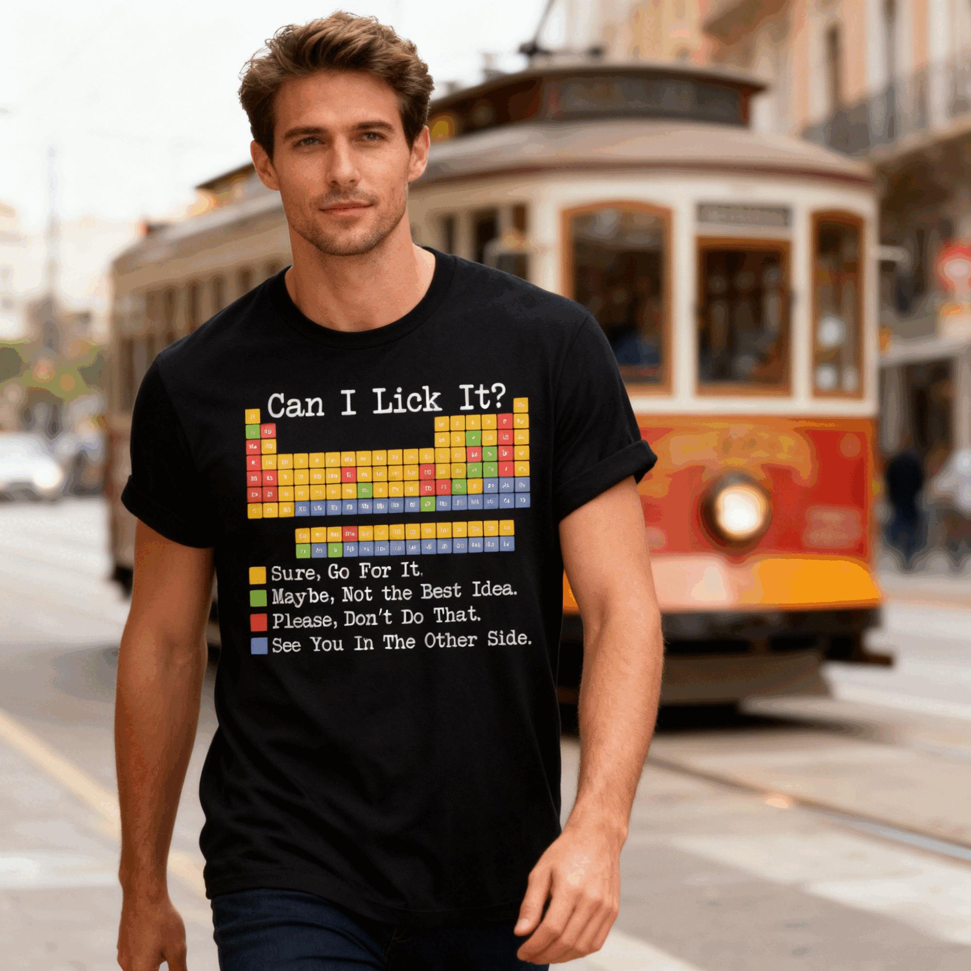 

2026 New Mens Short Sleeve Casual Cotton T Shirt Periodic Table Science Funny Quote Graphic Printed Trendy Tee Top 4XL