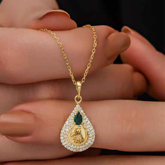 

Серебряное золотое колье Османская тугра