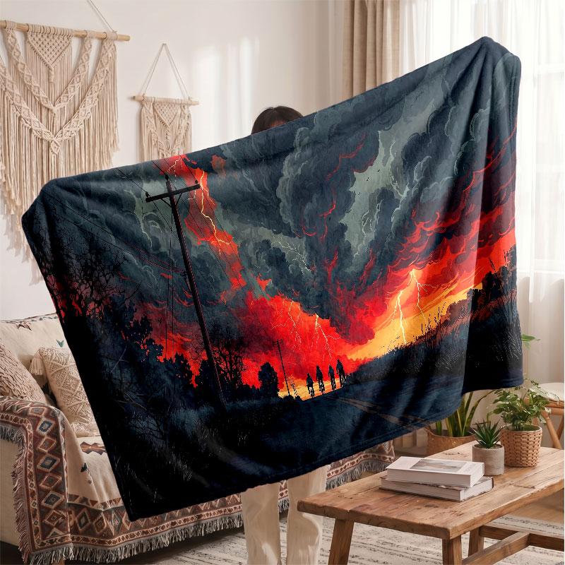 Warm Flannel BlanketStranger Things Soft Cozy Throw Blanket for Bedroom Couch