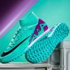Outdoor Seamless Fly-woven Football Shoes for Men's High-top Students with Broken Nails and Spikes for Grass Game Training Football Shoes