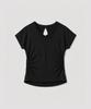 Keulleiseu Shirred V-Neck Short Sleeve T-Shirt_White