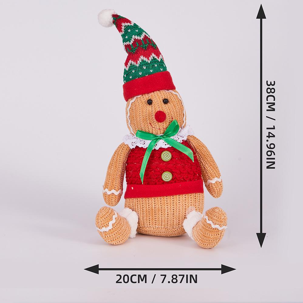 Large Gingerbread Man Christmas Tree Topper & Gnome Chef Window Display Ornament