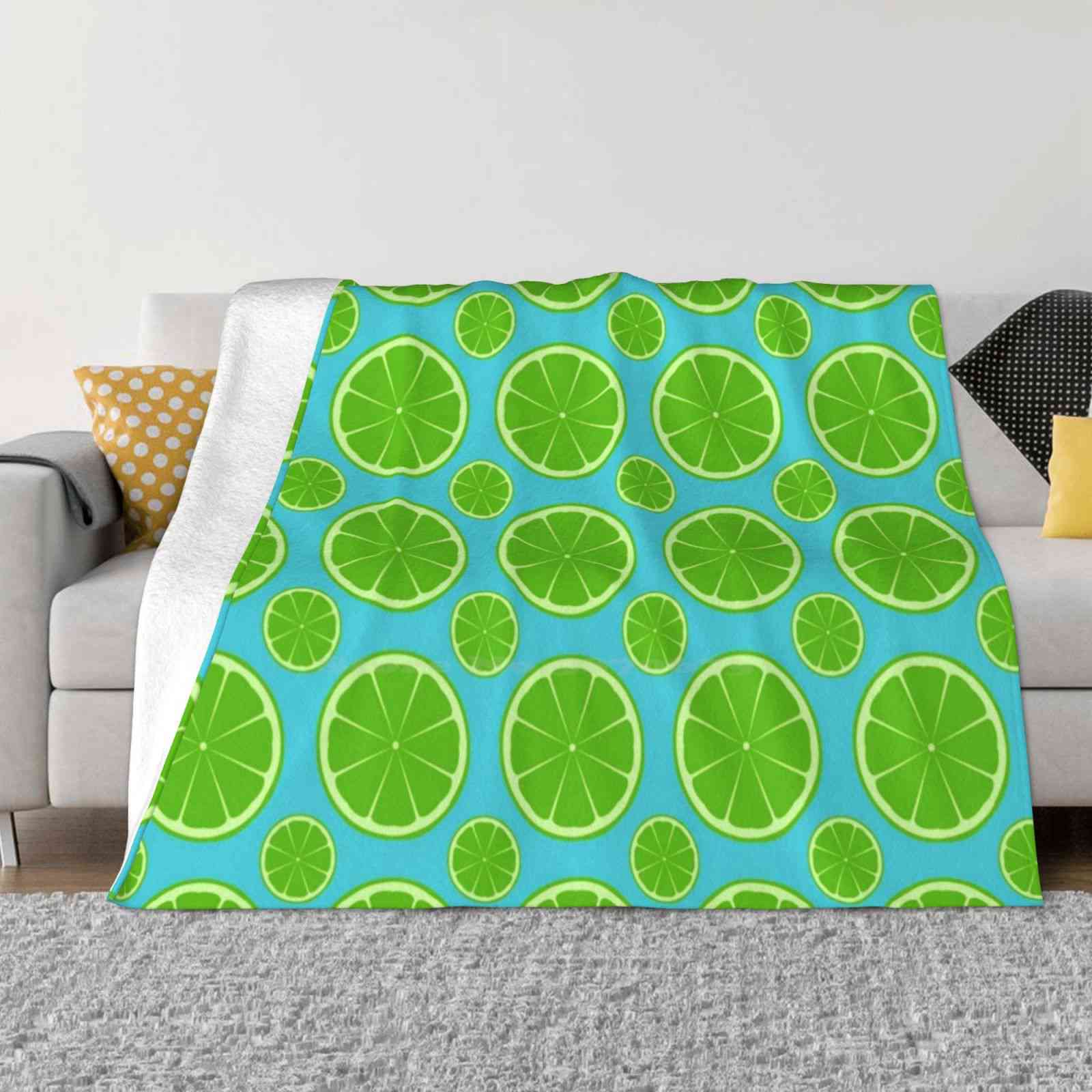 

Zesty Limes Trend Style Funny Fashion Soft Blanket Summer Preppy Cute Girly Patterns Blue Pink Trendy Popular 30x40in