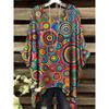 Fashion New Arrival Plus Size Bastet Egyptian Cat Goddess Print Women's Top Elegant Casual Style Round Neck Long Sleeve T-Shirt