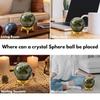 Certified Green Tourmaline in Quartz Crystal Ball for Meditation - Premium Crystal Vastu Items for Home and Feng Shui Items