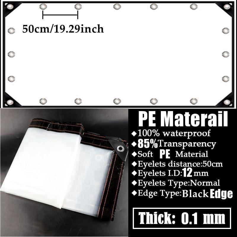 85% Clear PE Rainproof Cloth Home Window Transparent Windproof Screen Keep Warm Film Outdoor Pergola See Through Tarp Curtain