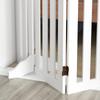 Wooden Dog Gate, Freestanding Pet Gate with Support Feet for Doorways, Hallways, Stairs, 155L x 61H cm, White